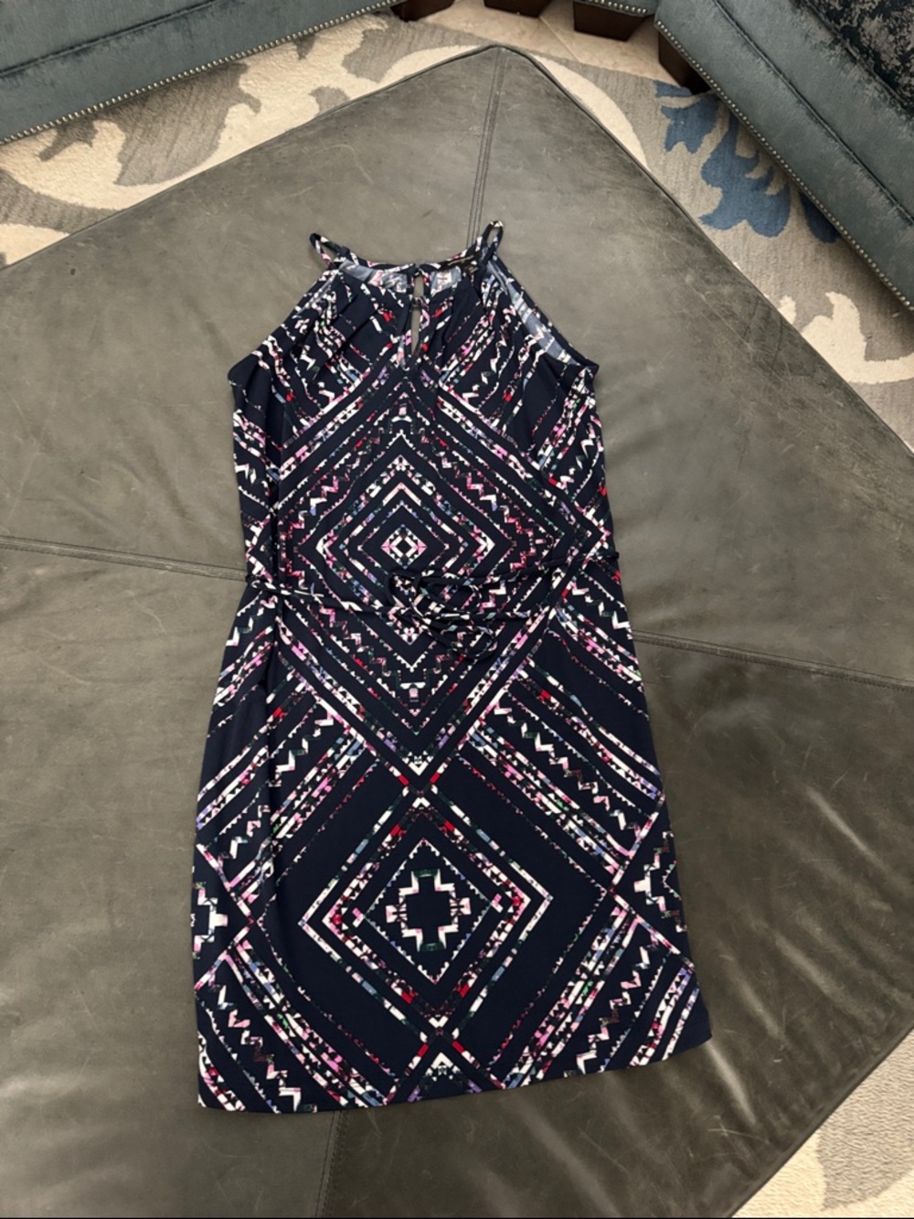 Banana Republic Navy Geometric Women's Dress